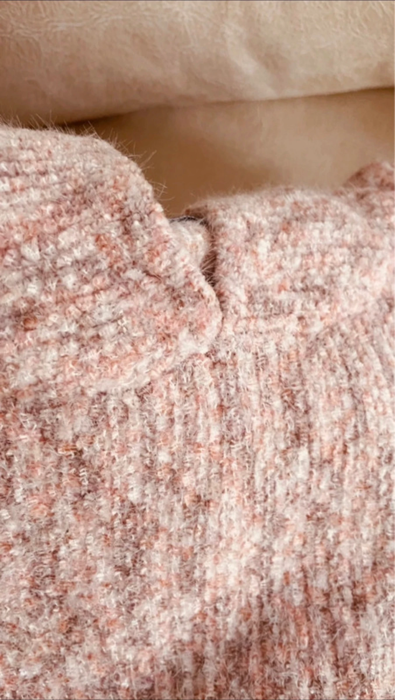 Roze gebreide hoodie – photo 6
